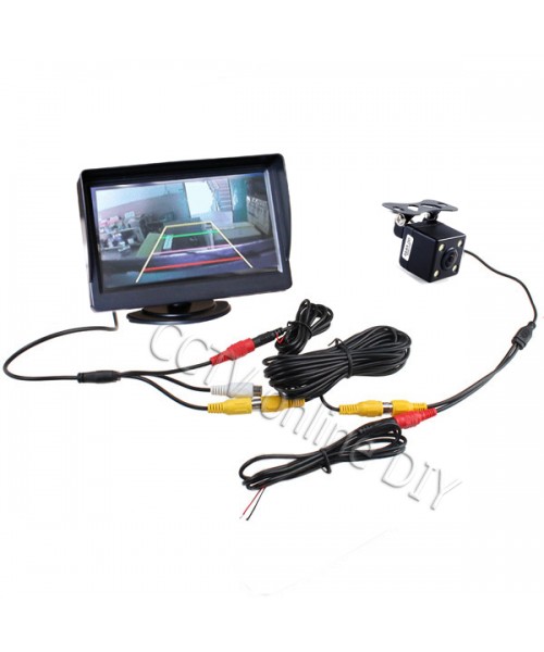 4.3" Screen TFT LCD Car Rear View Rearview Monitor + Backup Camera Kits