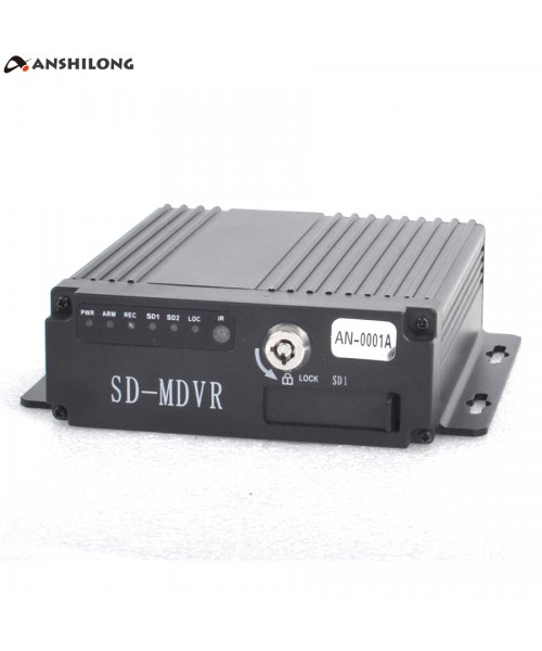 ANSHILONG 8-36V 720P MINI Realtime SD Car Mobile DVR 4CH Video/Audio Input with Remote Controller Encrption