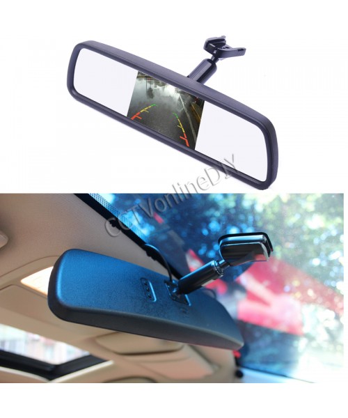 Special 4.3" TFT LCD Car Monitor Rear View Mirror with Bracket 2CH Video Input