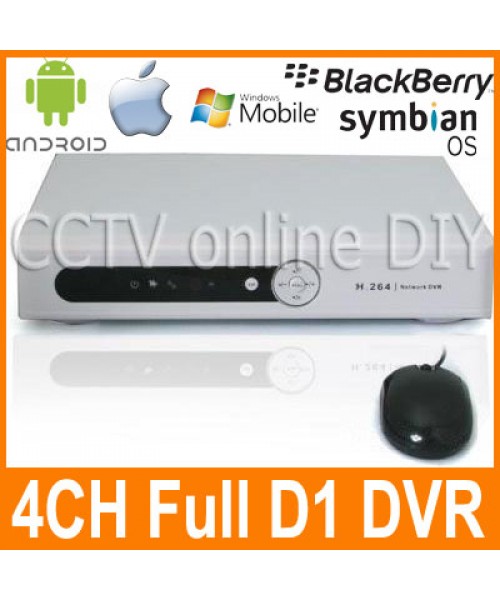 4CH Full D1 Security CCTV Surveillance DVR Digital Video Recorder Support Network Mobile Phone View PTZ Camera Control 