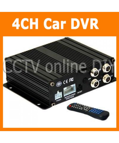 4CH Realtime CCTV H.264 SD Card Mobile Car Vehicle DVR Supports up to 32GB