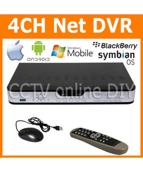 Security 4CH H.264 CIF realtime Recording Standalone Network CCTV DVR IE Mobile Phone Access