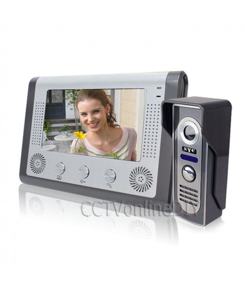 7 Inch Video Door Phone Doorbell Intercom Kit 1-camera 1-monitor Night Vision Wired