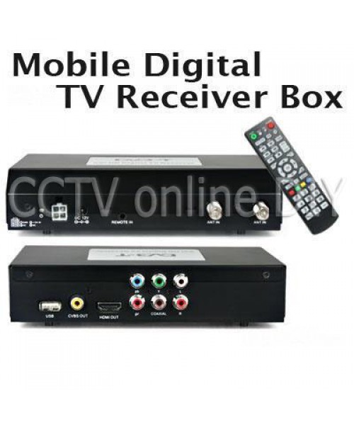 Car HD Digital TV Turner Box DVB-T Receiver 2 Tuners with HDMI