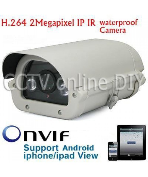 Security 2 Mega Pixel 1600 x 1200 Weatherproof CCTV HD IP Network IR Camera Mobie Phone View