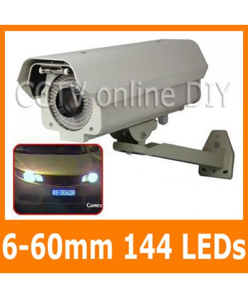 Profession Security CCTV 650TVL Effio CCD 6-60mm Lens 144 Leds Weatherproof Car Number Plate Capture Camera