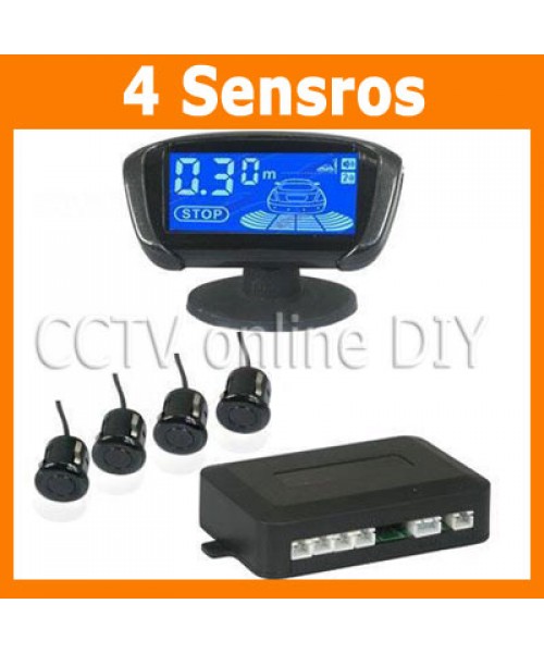 Newest 4 Sensors Car Reversing Parking Radar Alarm System Kit