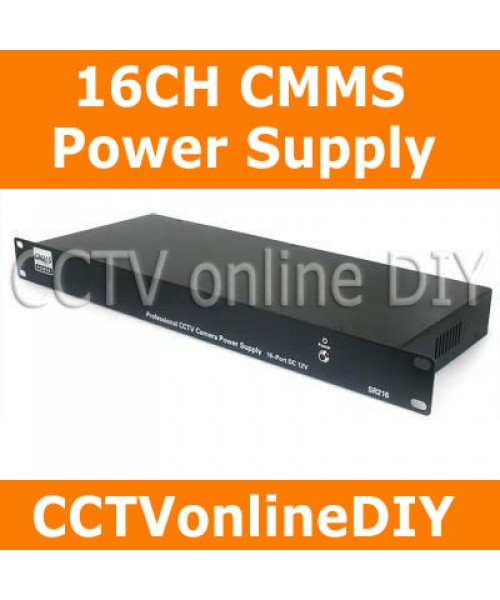 16CH Camera DC12V Mountable Professional CCTV CMMS Power Supply AC 220V+/-15% lnput