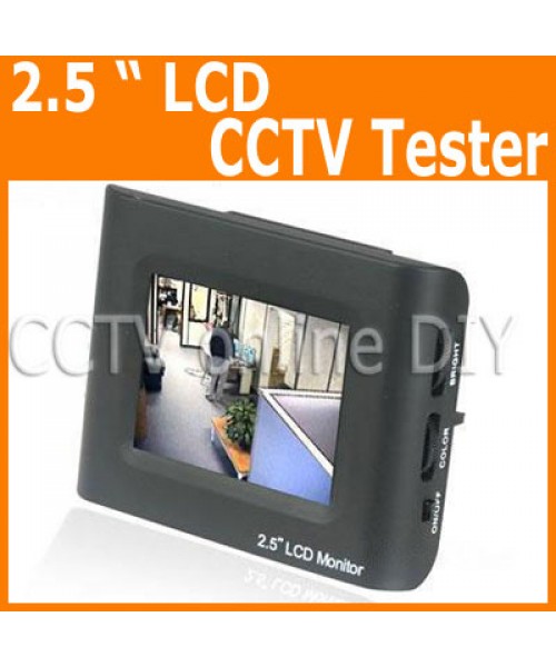Portable Security CCTV Video Camera Tester with 2.5 inch LCD Monitor Rechargeable Battery