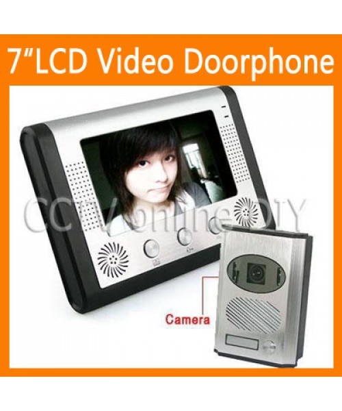 7 inch Color Video Door Phone Doorbell Intercom System 1-camera 1-monitor