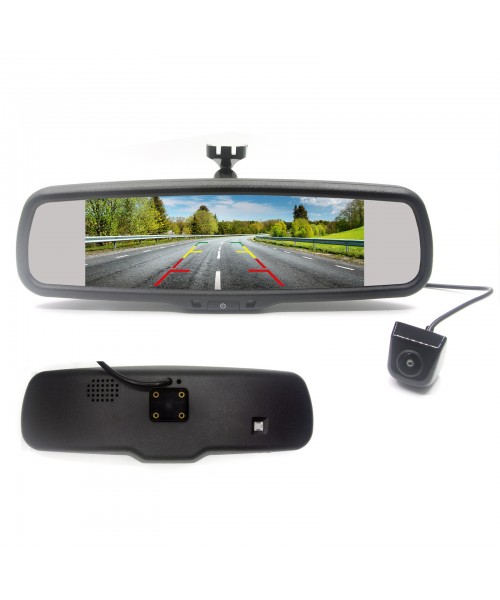 ANSHILONG AHD Car Interior Mirror 7.5" TFT LCD Monitor 2Ch Video Input with Fish Eye Wide View Angle Rear View Reversing Camera