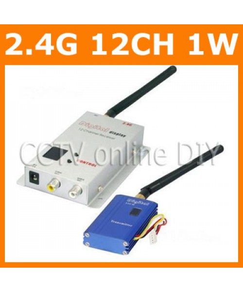 CCTV 12CH 2.4G Wireless AV Transmitter and Receiver Kit for Security Camera Model Airplane