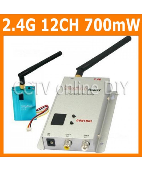 CCTV 12CH 700mW 2.4G Wireless AV Transmitter and Receiver Kit for Security Camera Model Airplane