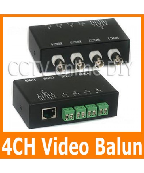 CCTV 4CH Channel Passive Video BNC to UTP RJ45 CAT5 Camera DVR Balun,4CH Passive Video Balun