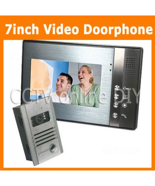 Home Video Doorphone Intercom System 7 inch Color TFT LCD Monitor IR Night Vision Camera
