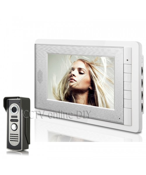 7inch Color Video Door Phone Doorbell System 800*480 Resolution Monitor 700TVL CMOS HD Infrared Night Vision Camera 