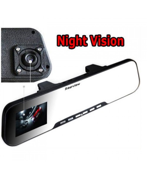 New Rear View Mirror HD 1080P 5MP Pixels car dvr video camera recorder motion detection