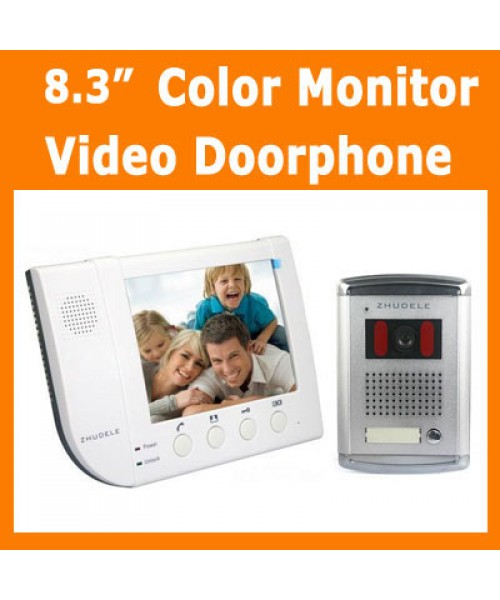 8.3 inch Color Monitor Home Video Door Phone Doorbell Intercom System with Unlock Function
