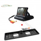 Vehicle Auto parking system , HD CCD Night Vision EU European Car License rear view camera + 4.3 inch Car Foldable Monitor