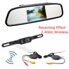 Universal 4.3" Inch TFT LCD Car Mirror Rear View Monitor with Wireless Reverse Car Rearview Backup IR Night Visoin Camera Kit