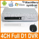 4CH Full D1 Security CCTV Surveillance DVR Digital Video Recorder Support Network Mobile Phone View PTZ Camera Control 