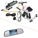 3 in 1 4.3 inch Car Mirror Monitor + HD CCD rear view Camera + Dual Core car Parking sensor Radar Sensor System