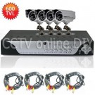 4CH H.264 FUll D1 1080P HDMI Network Standalone CCTV DVR 4pcs 600TVL 6mm Lens 24IR Leds Outdoor CCD Camera Video System 