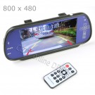 100% New Car 7 inch 7" TFT LCD Rear View Mirror MP5 SD Card USB Monitor 2CH Video Input Touch Button