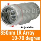 3800mw 850nm Wavelength IR Array Illuminator Lighting 10-70 Degree Adjustable for Security CCTV Camera