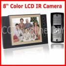 8-Inch Color Video Door Phone Doorbell Intercom System 1 IR Night Vision camera 1-monitor