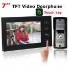 Ultra-thin Home 7" TFT LCD Color Video Door phone Intercom System with Touch Key Free Shipping
