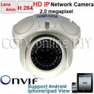 2.0 Mega Pixel 1600*1200 Resolution H.264 Security CCTV HD 42IR Leds Dome IP Camera 4mm Lens Mobile Phone View