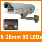 Profession Security CCTV 650TVL Effio CCD 8-20mm Lens 90 Leds Weatherproof Car Number Plate Capture Camera