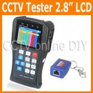 Portable 2.8" inch TFT LCD Monitor UTP Cable and PTZ CCTV Security Video Camera Tester with Rechargeable Battery