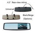 Factory Sale 4.3 inch TFT-LCD Car Mirror Monitor Rearview 2CH Video in Touch Button Universal Clip-on