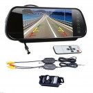 7" LCD Mirror Monitor +Wireless Car Reverse Rear View Backup Camera Night Vision