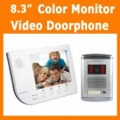 8.3 inch Color Monitor Home Video Door Phone Doorbell Intercom System with Unlock Function