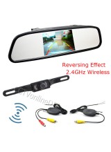 Universal 4.3" Inch TFT LCD Car Mirror Rear View Monitor with Wireless Reverse Car Rearview Backup IR Night Visoin Camera Kit