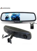 ANSHILONG 5" 2K Car Interior Replacement Rear View Mirror Monitor DVR + 1080P Rearview Camera Supports Dual Cameras Recording