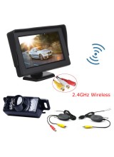 ANSHILONG 3 in 1 Wireless Parking Camera Monitor Video System, DC 12V Car Monitor With Rear View Camera + Wireless Kit
