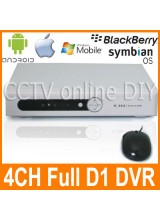 4CH Full D1 Security CCTV Surveillance DVR Digital Video Recorder Support Network Mobile Phone View PTZ Camera Control 