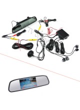 3 in 1 4.3 inch Car Mirror Monitor + HD CCD rear view Camera + Dual Core car Parking sensor Radar Sensor System