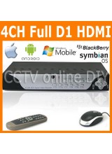 4CH H.264 FUll D1 Realtime Recording 1080P HDMI Port Network Standalone CCTV DVR Support Mobile Phone View