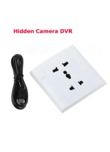 Wall Socket Pinhole Spy Hidden Camera Security Socket Voice-Activated DVR Video Recorder