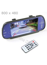 100% New Car 7 inch 7" TFT LCD Rear View Mirror MP5 SD Card USB Monitor 2CH Video Input Touch Button