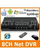 8CH Audio Video CCTV H.264 Surveillance Security DVR System IE Mobile Phone Access PTZ Control