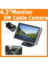 4.3 inch TFT LCD Monitor 5M Cable Wired Car Rear View Camera Parking System