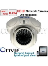 2.0 Mega Pixel 1600*1200 Resolution H.264 Security CCTV HD 42IR Leds Dome IP Camera 4mm Lens Mobile Phone View