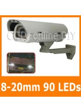 Profession Security CCTV 650TVL Effio CCD 8-20mm Lens 90 Leds Weatherproof Car Number Plate Capture Camera