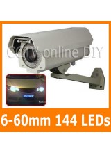 Profession Security CCTV 650TVL Effio CCD 6-60mm Lens 144 Leds Weatherproof Car Number Plate Capture Camera